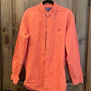 Ralph Lauren Men's Coral Button Down Shirt